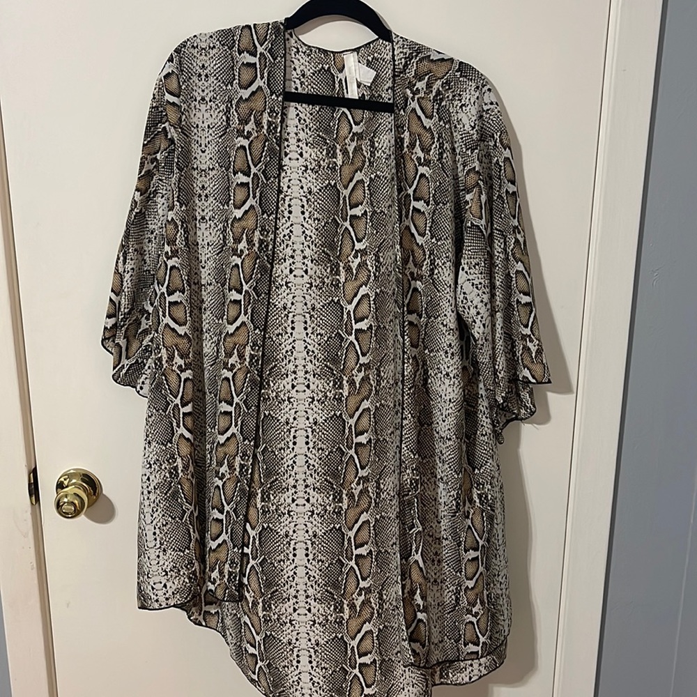 Now & Forever snake print kimono